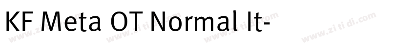 KF Meta OT Normal It字体转换